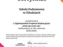 Udział klasy II i III w Ogólnopolskim Projekcie Edukacyjnym "Uczę się - uczyć się"